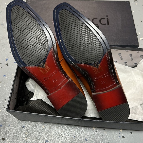 Carrucci Leather Brown Men’s Oxford Loafers Shoes, size 9.5 - Picture 6 of 8